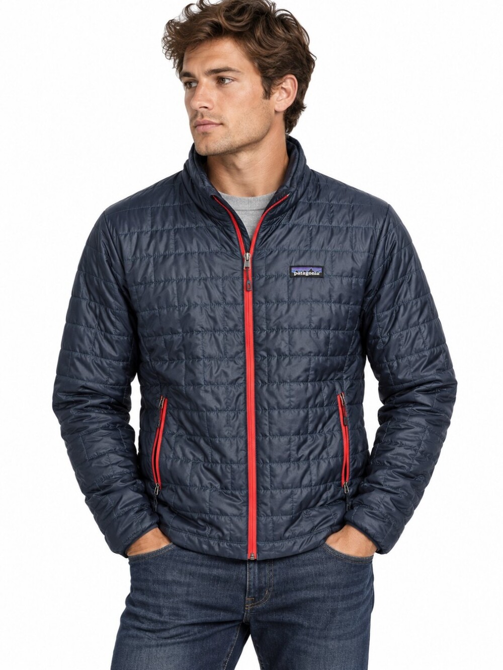 Patagonia Nano Puff Brick Quilting Coat Contrasting Red
